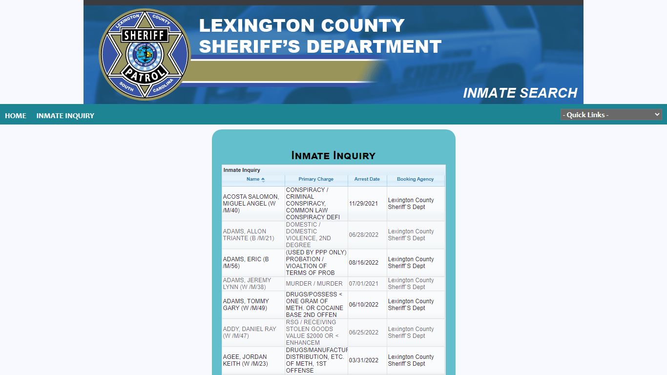 Lexington County Sheriff Office P2C